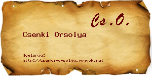 Csenki Orsolya névjegykártya